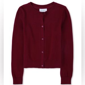 Children’s Place burgundy cardigan XL 14